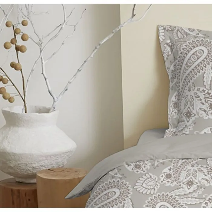 Parure de draps 4 pièces pour lit 140 x 190 cm Cachemire naturel-2