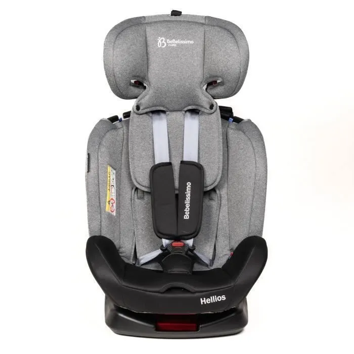 BEBELISSIMO - Siège auto Isofix - pivotant 360 ° -  40-150cm - (0-36kg) - Hellios  - gris / noir- R129 i-size-3