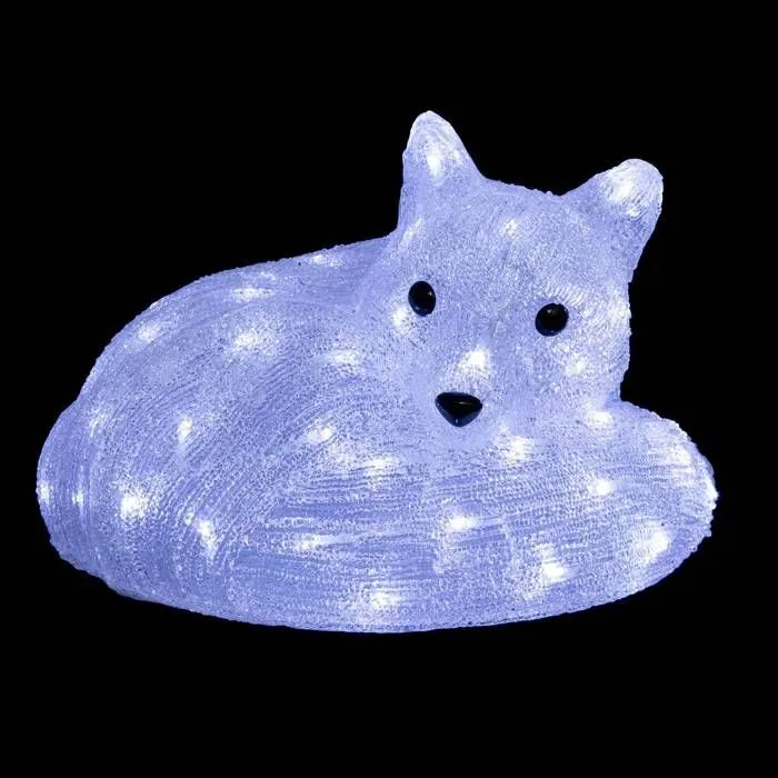Décoration Lumineuse - LED - Renard - 40cm - Acrylique - Extérieur-0