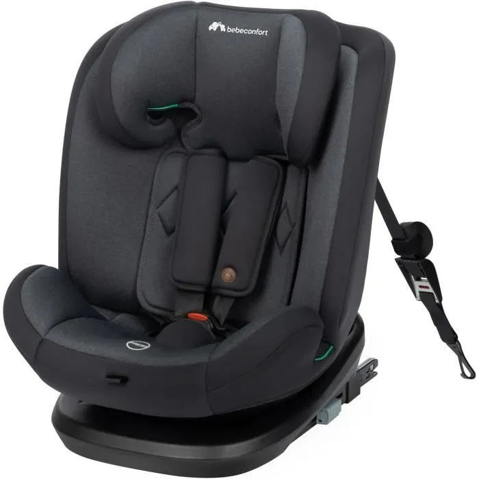 BEBECONFORT Siège auto EverFix i-Size évolutif, isofix, réhausseur, groupe 1/2/3, 15 mois à 10/12 ans, 76-150cm, 9-36kg Tinted Black-0