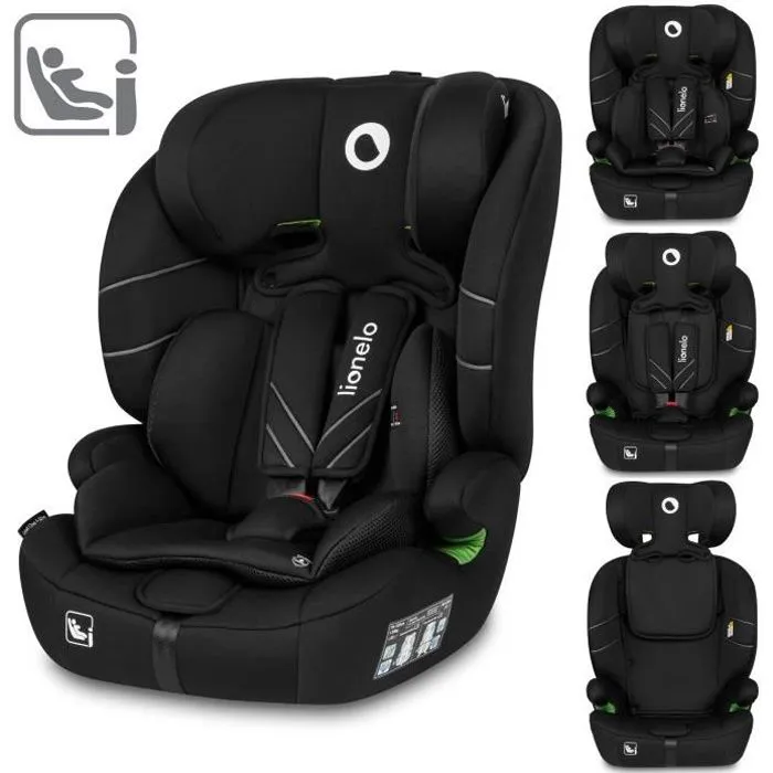Siège auto bébé évolutif LIONELO Levi One i-Size - 76-150 cm - Groupe 1/2/3 - Noir-0