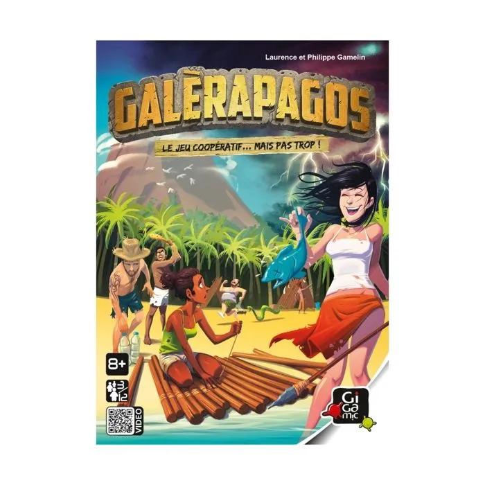 Jeu de société Galerapagos GIGAMIC - Semi-coopératif - Marron - 3 joueurs ou plus - À partir de 10 ans-3