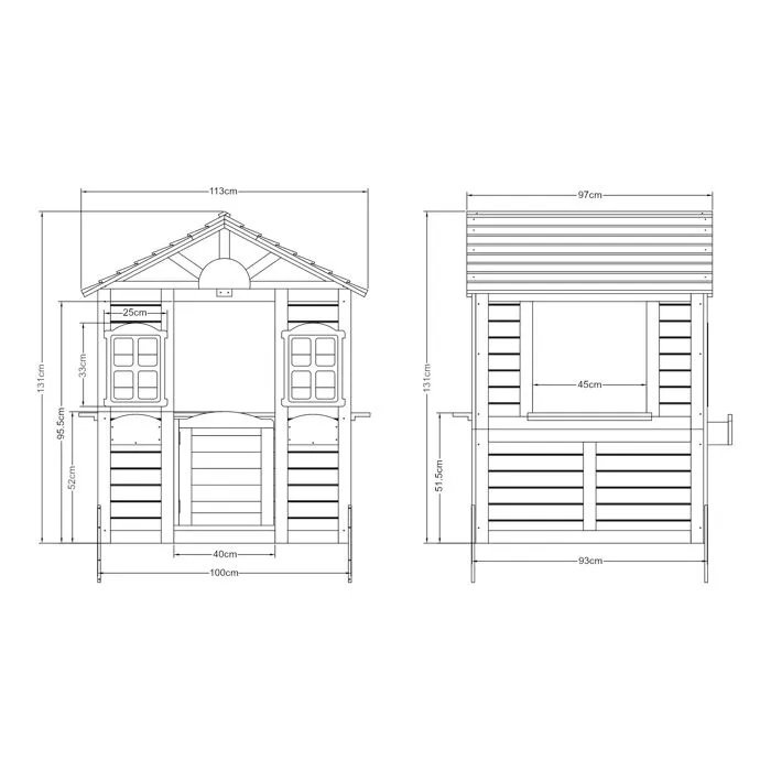 Cabane de jardin Acciano pour enfants 131 x 113 x 97 cm sapin-1