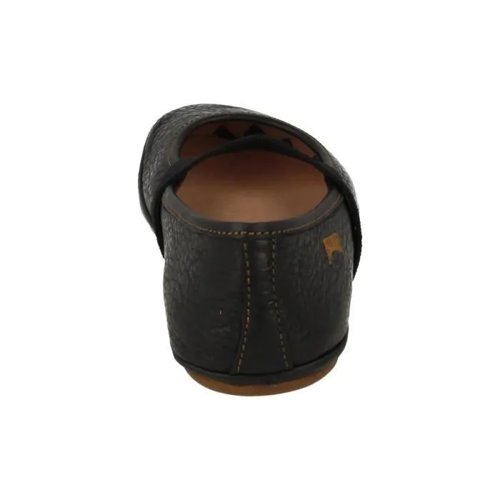 Chaussons enfant en cuir pleine fleur - CAMPER - Right - Noir - Fille - Bande élastique-1