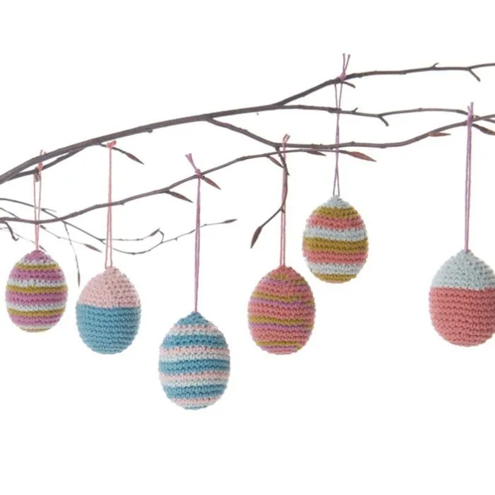 Kit de crochet - Rico Design - Ricorumi - Œufs de Pâques pastel - 15 pièces - Instructions incluses-1