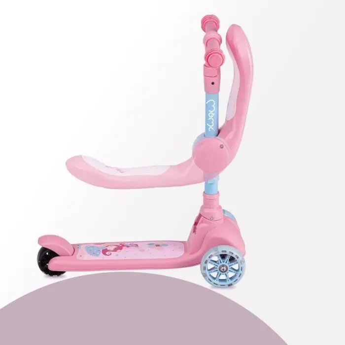 Trottinette BeBe MoMi KIURU 2-en-1 Rose - Réglage en hauteur - LED - 3 Roues - ABEC7-3
