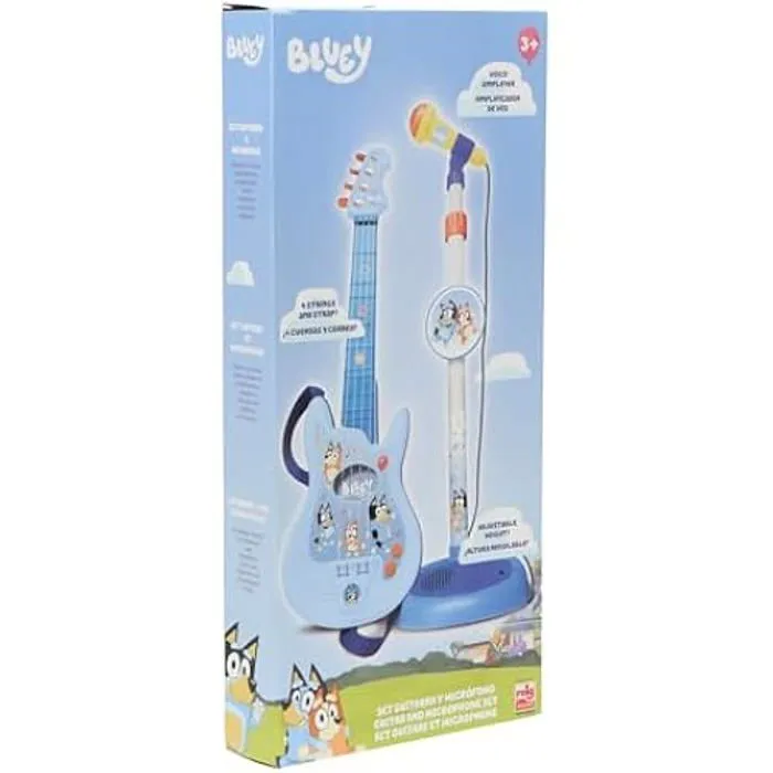 Jouet musical - CLAUDIO REIG - Bluey - Micro et Guitare - Bleu - 3 ans - Intérieur - Piles - Enfant - Mixte-1