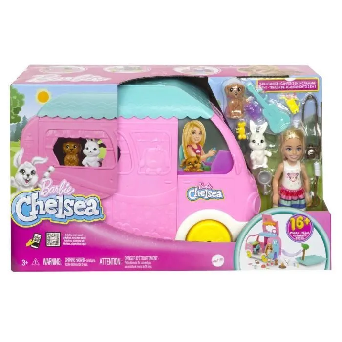 Barbie®-Camping-Car 2 en 1 de Chelsea-Coffret HNH90-2