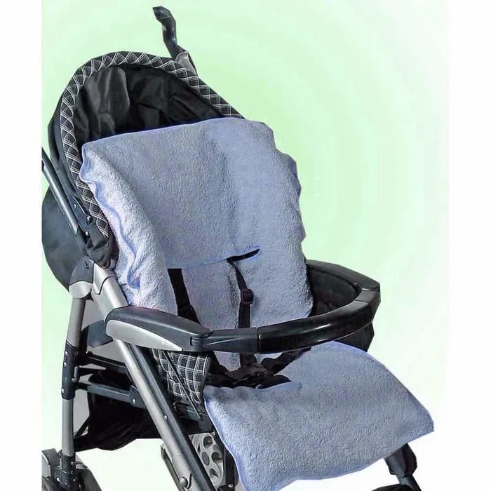 Bubabù - COP036-AZZ - Housse de poussette universelle en eponge fabriquee en Italie, bleu clair-0