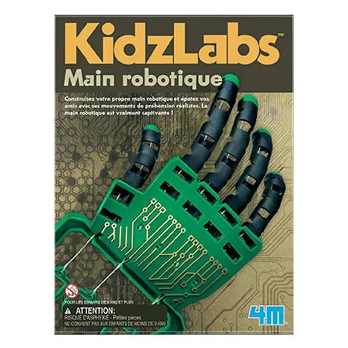 Kit Main Robotique - 4M - Mouvements de préhension réalistes - Enfant - Multicolore-0
