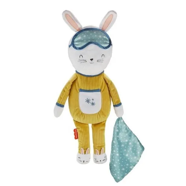Fisher-Price - Lapinou Compagnon Dodo - Peluche lapin avec musique et veilleuse - 18 mois et +-0