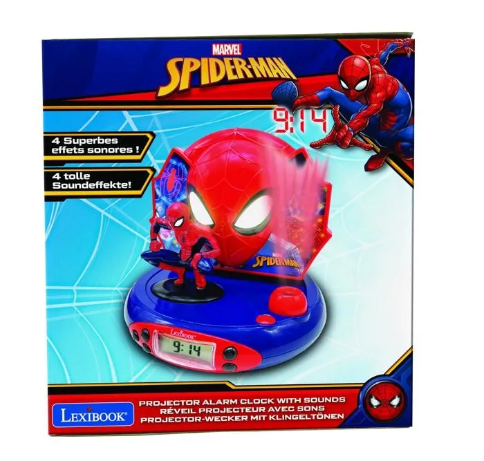 SPIDER-MAN - Réveil projecteur avec effets sonores et veilleuse intégrée - LEXIBOOK-4