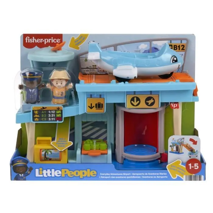 Fisher-Price-Little People-Aventures à l’Aéroport-Coffret HTJ26-0