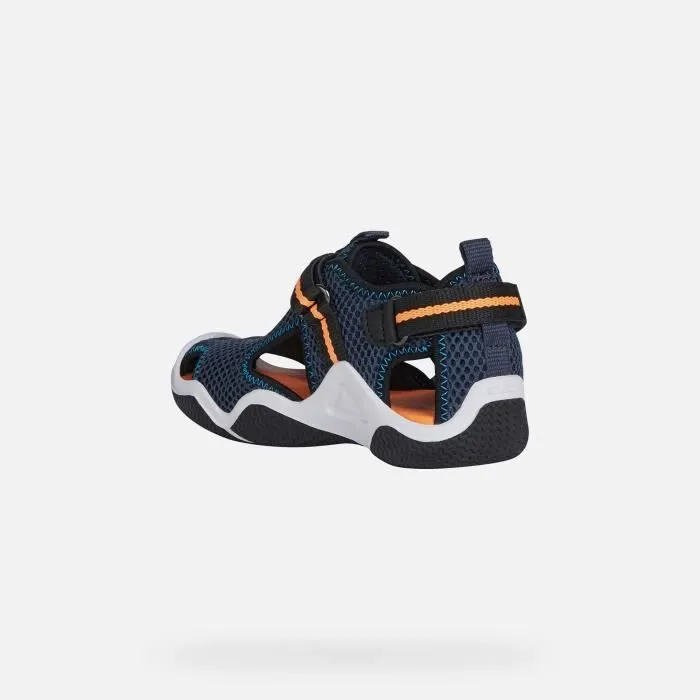 Sandales pour garçon - GEOX - Wader - Scratch - Bleu - Confortables et respirantes-3