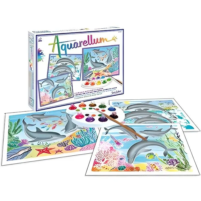 Sentosphere - Aquarellum Grand Modèle Dauphins-0