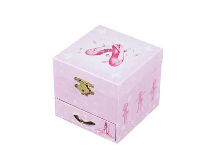 Boîte à musique - TROUSSELIER - Danseuse Etoile - Coffret cube - Chaussures ballerine - Rose-2