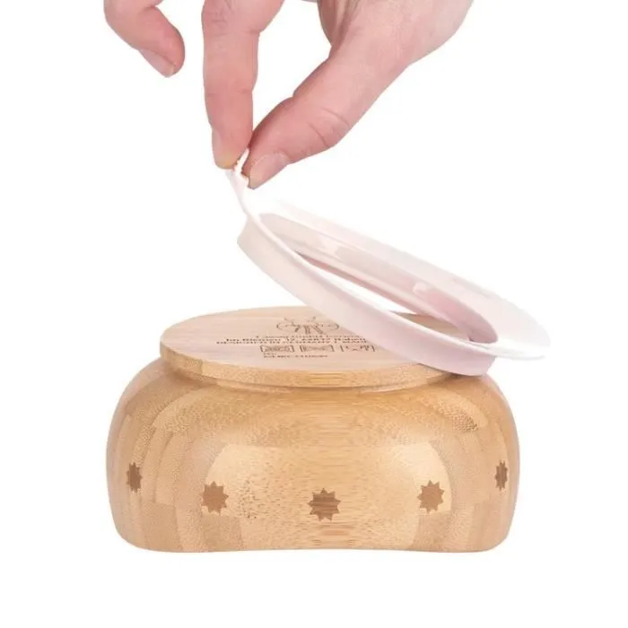 Bol ventousé en Bambou - LASSIG - Souris - Rose - Mixte - A partir de 6 mois-2