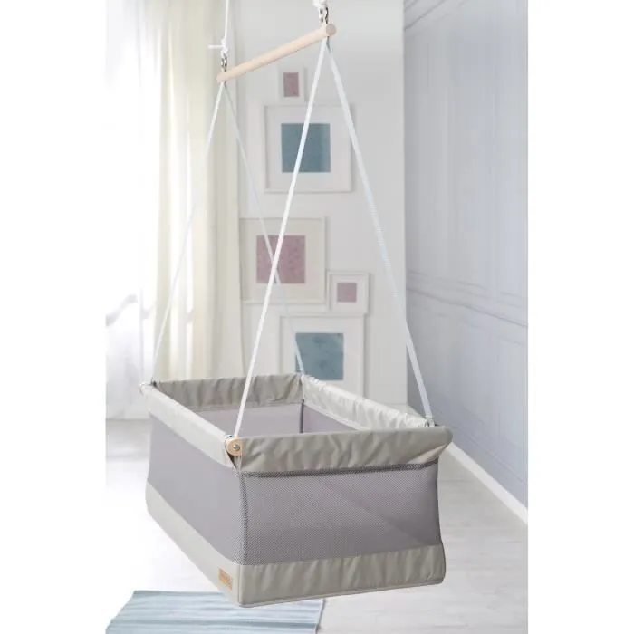 Berceau suspendu ROBA - safe asleep® - 45 x 90 cm - Gris - Matelas inclus-2