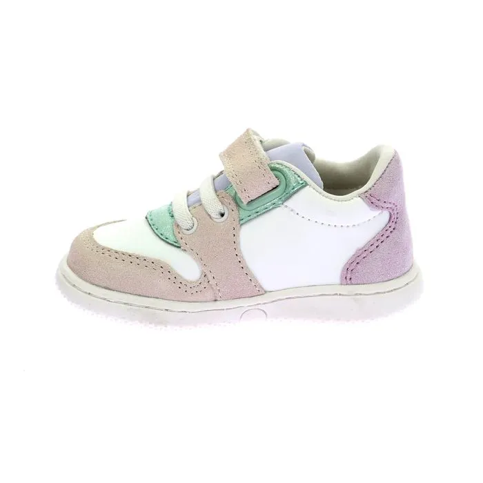 KICKERS Baskets basses Kickbrownie Blanc rose vert-3