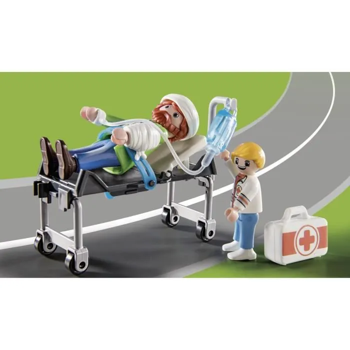 PLAYMOBIL - 70913 - DUCK ON CALL - Ambulance avec équipements médicaux et effets sonores et lumineux-4