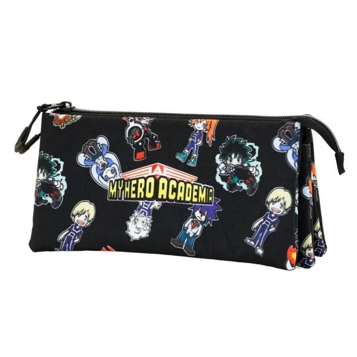 Trousse Triple ECO - KARACTERMANIA - My Hero Academia Chibi - Noir - Blanc - Mixte-0
