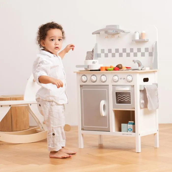 New Classic Toys - Kitchenette Bon Appétit blanche argent-5