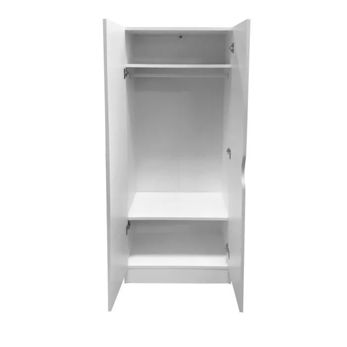 Armoire blanche deux portes Roma /motif Hiboux/-2