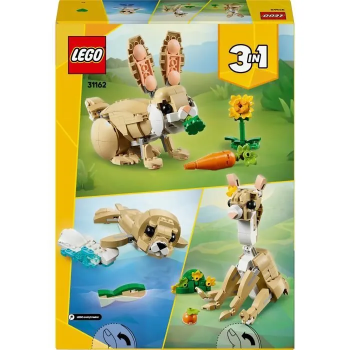 LEGO Creator 31162 3-en-1 L’adorable lapin - Jeu de construction pour fille dès 8 ans-5