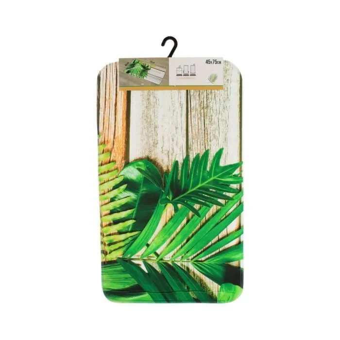 TENDANCE - Tapis de salle de bain en Microfibre 45 x 75 cm déco Kyoto-0