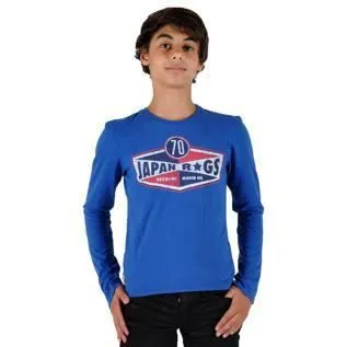 Tee shirt Japan Rags Enfant Manches Longues Sheldon Blanc-3