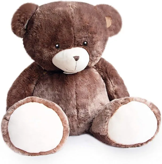 Histoire d'Ours - Peluche Ours Bellydou marron 110 cm - DOUDOU ET COMPAGNIE-1
