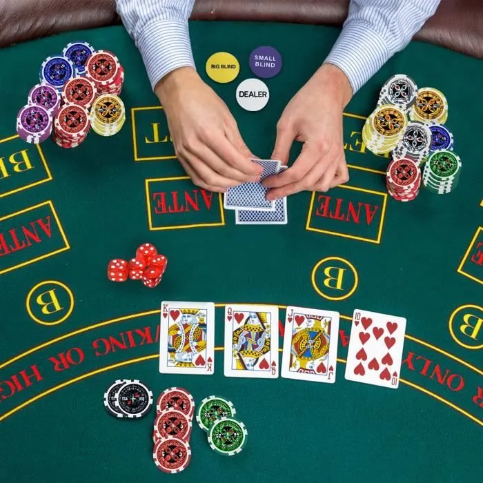 Mallette de poker UISEBRT avec 500 jetons Laser 2 plateaux 5 dés 3 boutons Dealer Boîtier en Aluminium Noir-3