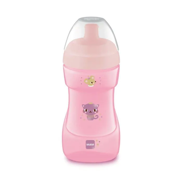 Mam - FC5A4BO001.BDR - Tasse de sport avec bec verseur, 12 mois et plus, 330 ml, rose-0