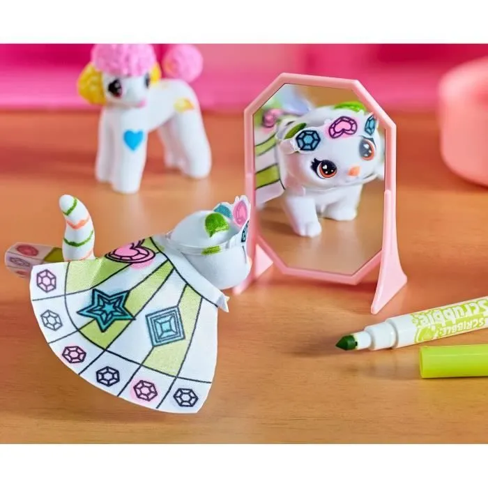Coffret Super Salon Washimals - CRAYOLA - 5 animaux miniatures - Accessoires lavables à l'eau-6