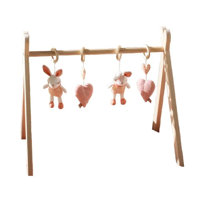 Arche d'éveil bois avec 4 jouets - ESMEE-0