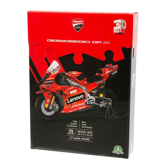 GP Sport, Puzzle 3D, Moto Ducati Desmosedici, 120 pièces, Pour les enfants dès 3 ans, DUP00-4