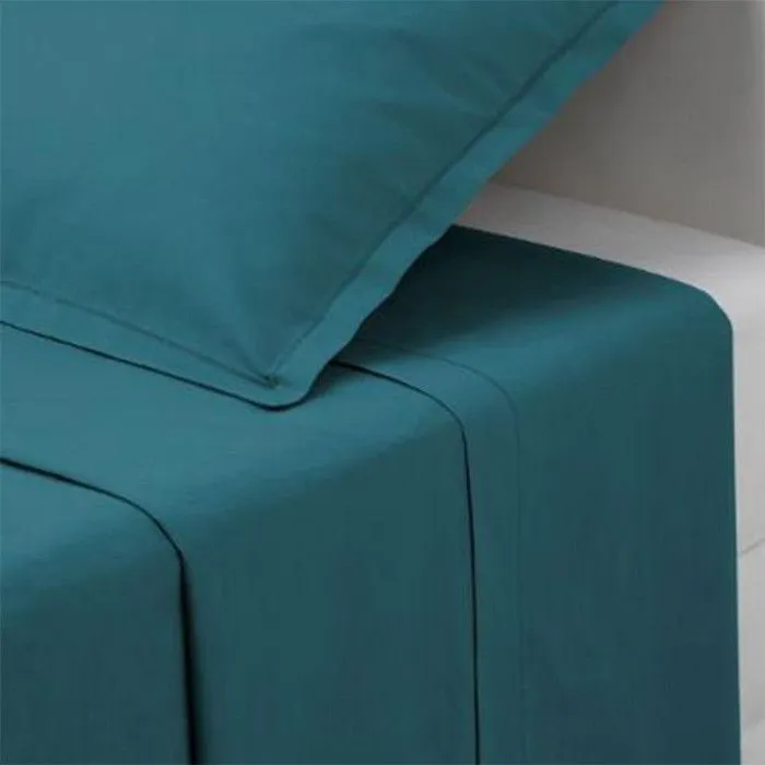 Drap Plat "Intérieur" 240x290cm Bleu Canard-0