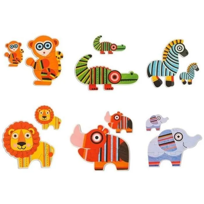 Puzzle Animaux de la jungle - MIDEER - 25 pièces - Pour enfants de 2 ans et plus-0
