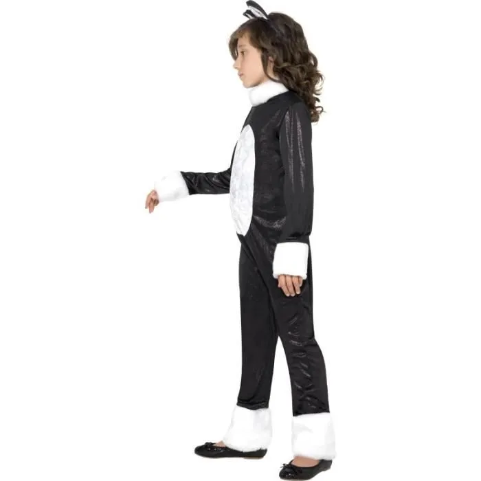 Déguisement enfant fille Cool Cat - SMIFFY'S - Taille M - Noir et blanc-2