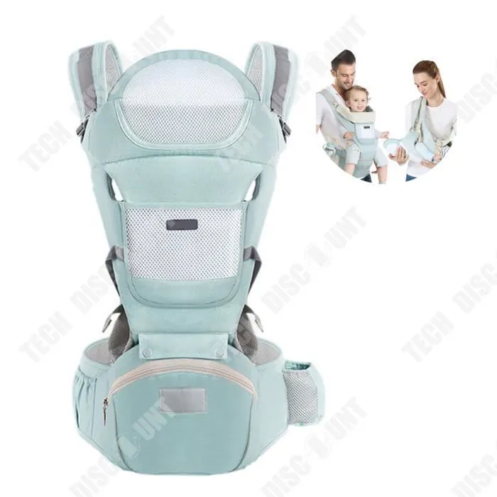 TD® Écharpe porte-bébé avant maintien horizontal stockage multifonctionnel coton épaules tabouret sac à dos quatre saisons universel-0