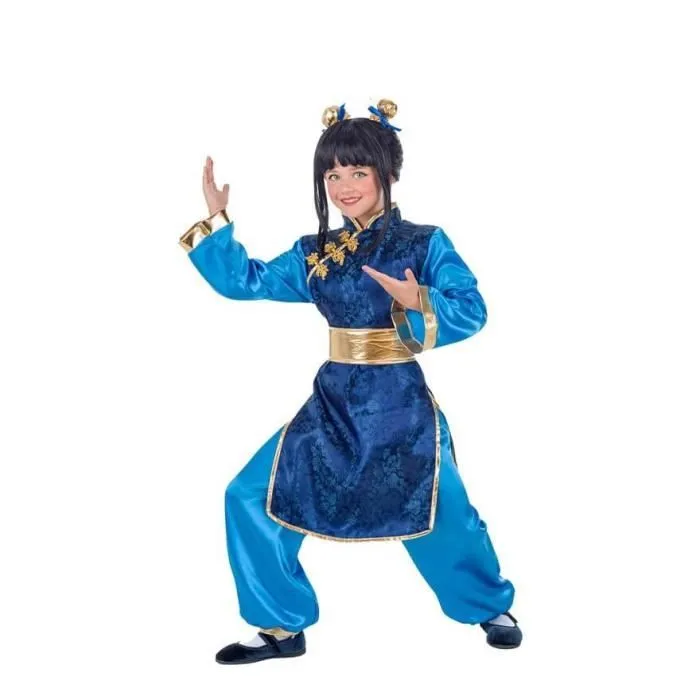 Déguisement Chinita bleu pour fille - DisfraZZes - Bandeau avec des arcs - Tunique - Ceinture - Polyester-0
