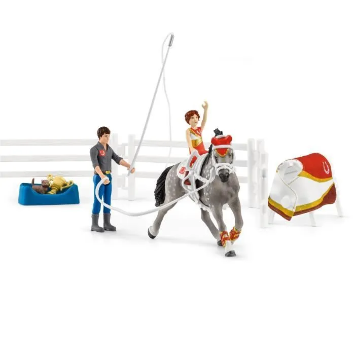 Kit de voltige équestre Horse Club Mia - SCHLEICH - 42443 - Rouge - Coffret-1