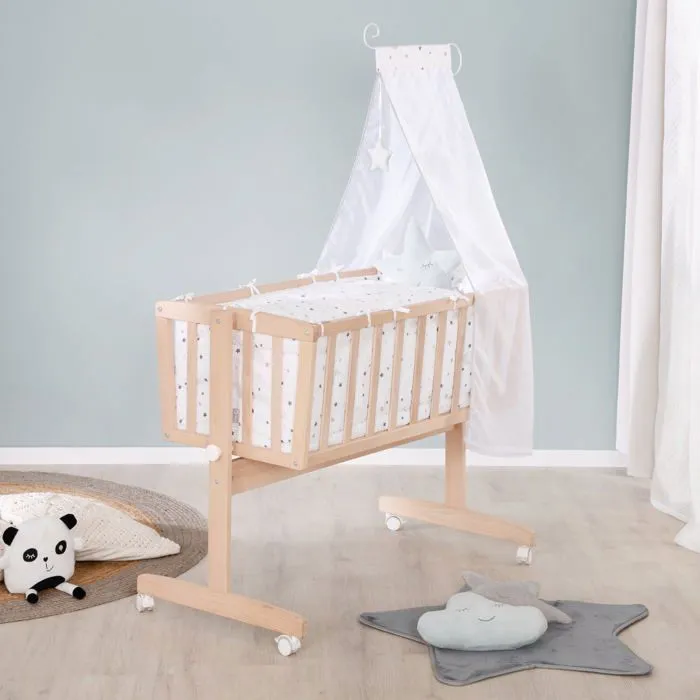 Berceau Bébé ROBA Star Magic - Bois de Hêtre - Matelas Inclus - 40x90cm-1