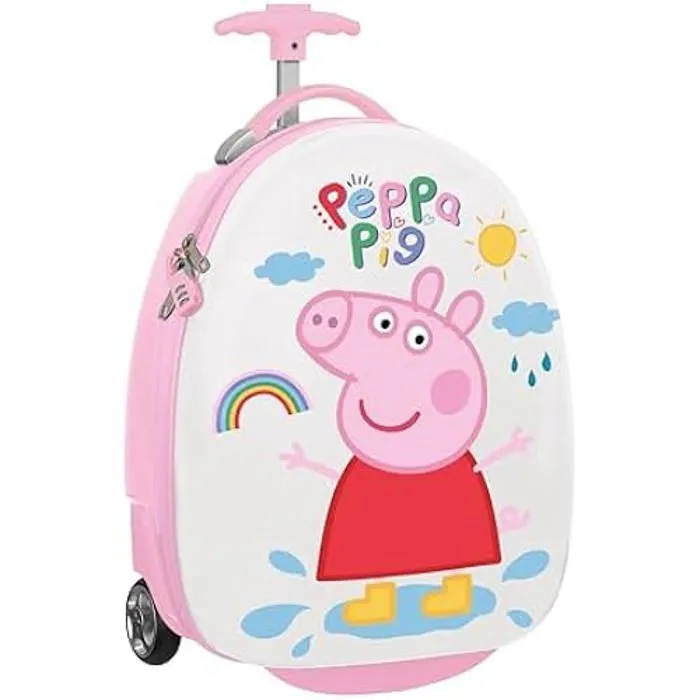 Trolley de cabine - SAFTA - PEPPA Pig Ice Cream - 16 pouces - Rose clair/Vert menthe - 4 roulettes 360°-0