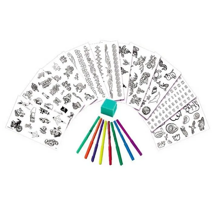 Tatouages Garçon - BSM - Plus de 150 motifs à colorier et appliquer-1