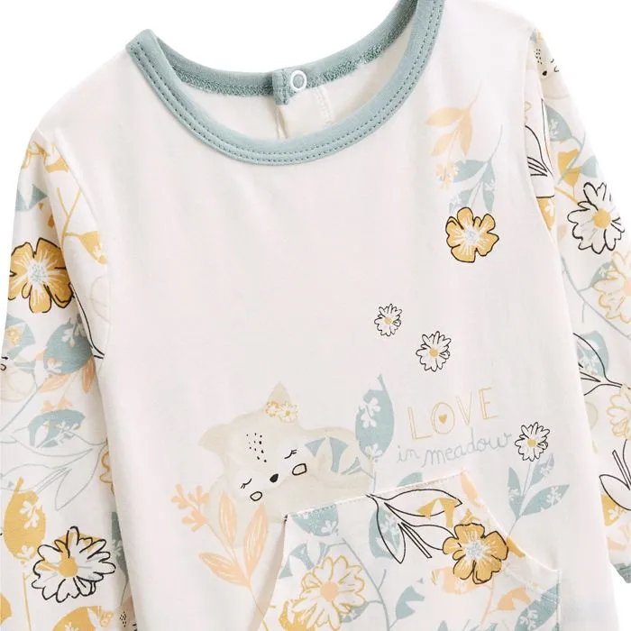 Pyjama bébé - Capucine - Grenouillère - 95% coton - Poche kangourou - Pieds antidérapants-2