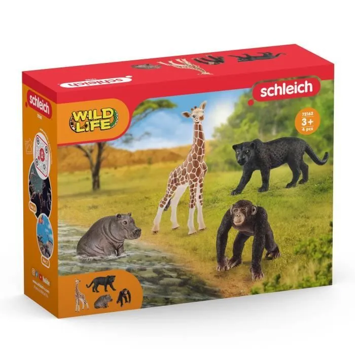 Figurines Kit de base Wild Life, 4 figurines ultra réalistes, jouet pour enfants dès 3 ans, Schleich 42387 Wild life-6