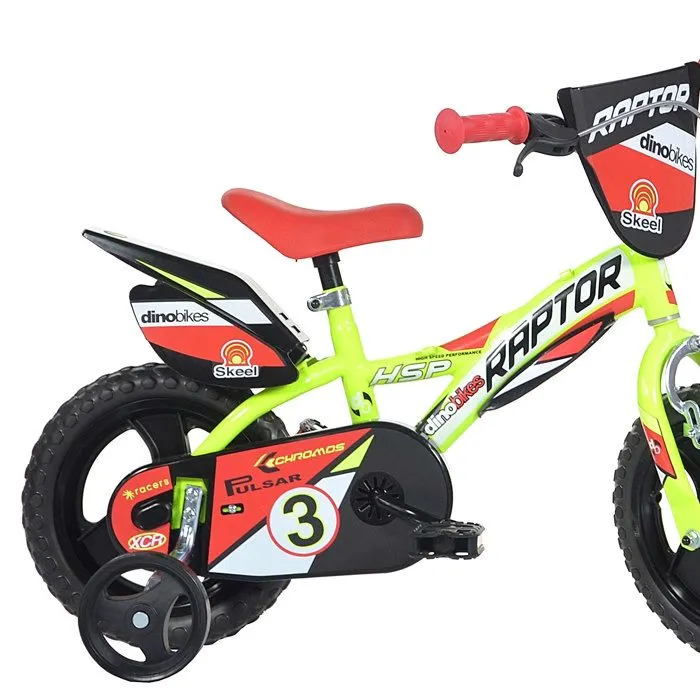 Vélo Enfant Garçon Raptor 12 Pouces - Jaune - Frein de Guidon avant et Pignon Fixe Arrière-2