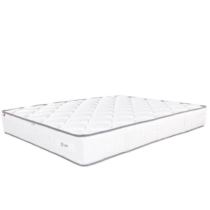 Ensemble Luxury Literie Matelas Iris 140x190 cm, 2 Oreillers, Couette, Sommier, Tête de Lit Beige-1