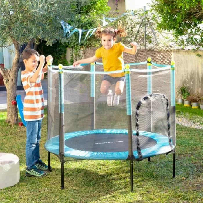 SHOP-STORY - KIDINE : Trampoline Multifonctions Enfants avec Filet de Sécurité-0